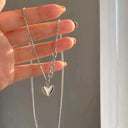 Crystal Heart Pendant Necklace for Women with Sleep Tracker Crystal Heart Pendant Necklace for Women with Sleep Tracker