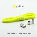 Metal Lock Elastic Shoelaces for Easy No Tie Style Metal Lock Elastic Shoelaces for Easy No Tie Style