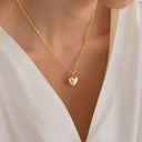 New Cross-border Couple Cavicle Chain Heart-shaped Necklace New Cross-border Couple Cavicle Chain Heart-shaped Necklace
