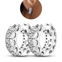 Zircon Heart Shaped Silver Earrings Elegant Gift for Women Zircon Heart Shaped Silver Earrings Elegant Gift for Women