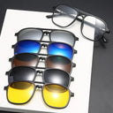 Customizable 6-in-1 Polarized Clip-On Sunglasses for Men Customizable 6-in-1 Polarized Clip-On Sunglasses for Men