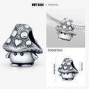 925 Silver Charm Bracelet with Zircon Pendant Beads DIY Jewelry 925 Silver Charm Bracelet with Zircon Pendant Beads DIY Jewelry