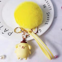 Cute Animal Keychains with Fluffy Fur Ball Bag Pendant Cute Animal Keychains with Fluffy Fur Ball Bag Pendant