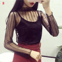 Elegant Lace Floral Turtleneck Top Chic Black Bouquet Fashion Elegant Lace Floral Turtleneck Top Chic Black Bouquet Fashion
