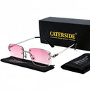 Stylish UV400 Rimless Square Sunglasses for Men and Women Stylish UV400 Rimless Square Sunglasses for Men and Women