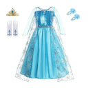Snow Queen Elsa Princess Dress Enchanting Frozen Costume Snow Queen Elsa Princess Dress Enchanting Frozen Costume
