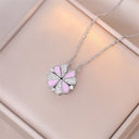 Fashion Retro Lucky Four Leaf Clover Necklace Gift for Women Fashion Retro Lucky Four Leaf Clover Necklace Gift for Women