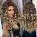 Blonde Ombre Voluminous Curls Wig Stylish Hairpiece for Women Blonde Ombre Voluminous Curls Wig Stylish Hairpiece for Women