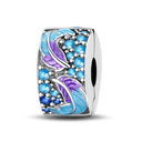 Daisy Sterling Silver Clip Charms with Authentic CZ Detailing Daisy Sterling Silver Clip Charms with Authentic CZ Detailing