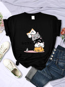Sleeping Cats Stack T-Shirt for Playful Feline Comfort Sleeping Cats Stack T-Shirt for Playful Feline Comfort