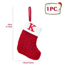 Personalized Snowflake Knit Christmas Stocking Joyful Decor Personalized Snowflake Knit Christmas Stocking Joyful Decor