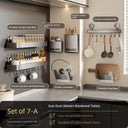 Suction Cup Punch-Free Wall Condiment Hook Rack Storage Suction Cup Punch-Free Wall Condiment Hook Rack Storage