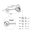 LUXUSTEEL Stainless Steel Crystal Stud Earrings Trendy Jewelry LUXUSTEEL Stainless Steel Crystal Stud Earrings Trendy Jewelry