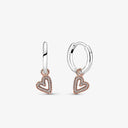 925 Sterling Silver Crystal Stud Earrings Rose Gold Heart Bee 925 Sterling Silver Crystal Stud Earrings Rose Gold Heart Bee