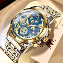 OLEVS Gold Skeleton Watch Stylish Waterproof Timepiece OLEVS Gold Skeleton Watch Stylish Waterproof Timepiece