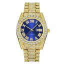 Golden Diamond Men's Quartz Watch Luxury Hip Hop Timepiece Golden Diamond Men's Quartz Watch Luxury Hip Hop Timepiece