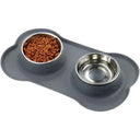 Antislip Double Dog Bowl Set For Food And Water Feeding Antislip Double Dog Bowl Set For Food And Water Feeding