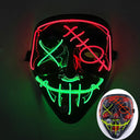 Halloween LED Purge Neon Light Up Mask With LED Gloves Halloween LED Purge Neon Light Up Mask With LED Gloves