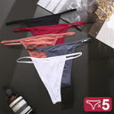 5-Piece Seductive Cotton G-String Panties Set Elegant Intimates 5-Piece Seductive Cotton G-String Panties Set Elegant Intimates