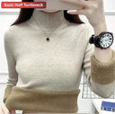 Korean Winter Turtleneck Pullover Cozy Fleece Chic Fashion Korean Winter Turtleneck Pullover Cozy Fleece Chic Fashion