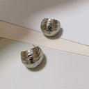 Vintage Stainless Steel Water Drop Hoop Earrings Classy Vintage Stainless Steel Water Drop Hoop Earrings Classy