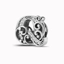 925 Sterling Silver Zircon Vine 26 Letters Pendants Bead 925 Sterling Silver Zircon Vine 26 Letters Pendants Bead