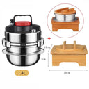 Portable Mini Pressure Cooker - 304 Stainless Steel Pot Portable Mini Pressure Cooker - 304 Stainless Steel Pot