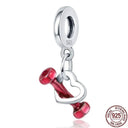 Sparkling Zircon Heart Charm Pendant Sterling Silver Jewelry Sparkling Zircon Heart Charm Pendant Sterling Silver Jewelry