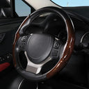 Carbon Fiber Leather Steering Cover for Enhanced Control Comfort Carbon Fiber Leather Steering Cover for Enhanced Control Comfort