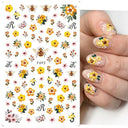 Butterfly and Fruit Nail Sticker Set with 5D Floral Designs Butterfly and Fruit Nail Sticker Set with 5D Floral Designs