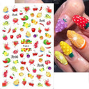 Butterfly and Fruit Nail Sticker Set with 5D Floral Designs Butterfly and Fruit Nail Sticker Set with 5D Floral Designs