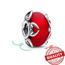Colorful Heart Murano Glass Charm Sterling Silver Pandora Colorful Heart Murano Glass Charm Sterling Silver Pandora