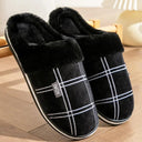 Men Large Plaid Memory Foam Slippers For Cozy Comfort Men Large Plaid Memory Foam Slippers For Cozy Comfort