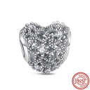 Crown Flowers Heart Silver Bead Charm Elegant Pandora Accessory Crown Flowers Heart Silver Bead Charm Elegant Pandora Accessory