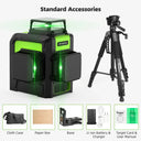 Huepar 12 Lines 3D Cross Line Laser Level Kit Osram Green Huepar 12 Lines 3D Cross Line Laser Level Kit Osram Green