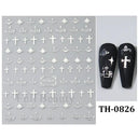 Fantasy Butterfly Nail Decals - Silver Holographic Flames Fantasy Butterfly Nail Decals - Silver Holographic Flames