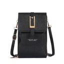Leather Crossbody Wallet: Stylish Touch Screen Accessory Leather Crossbody Wallet: Stylish Touch Screen Accessory