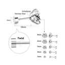 LUXUSTEEL Stainless Steel Crystal Stud Earrings Trendy Jewelry LUXUSTEEL Stainless Steel Crystal Stud Earrings Trendy Jewelry