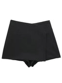 Vintage Asymmetrical Zipper Skirt Shorts for Retro Fashion Vintage Asymmetrical Zipper Skirt Shorts for Retro Fashion