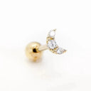 Moon Stud Earring Sterling Silver Jewelry With Zircon Glam Moon Stud Earring Sterling Silver Jewelry With Zircon Glam