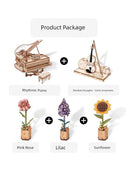 Ruoke Robotime Rhythm Piano Music Box Wooden Model Gift Ruoke Robotime Rhythm Piano Music Box Wooden Model Gift