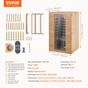 VEVOR Compact Far Infrared Hemlock Wood Sauna for Home VEVOR Compact Far Infrared Hemlock Wood Sauna for Home