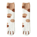 Cozy Cartoon Paw Print Fleece Socks Kawaii Comfort Cozy Cartoon Paw Print Fleece Socks Kawaii Comfort