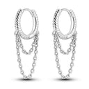 Zircon Heart Shaped Silver Earrings Elegant Gift for Women Zircon Heart Shaped Silver Earrings Elegant Gift for Women