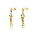 Seulement New 14K Gold Plated Embrace Pendant Couple Necklace Seulement New 14K Gold Plated Embrace Pendant Couple Necklace