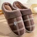 Men Large Plaid Memory Foam Slippers For Cozy Comfort Men Large Plaid Memory Foam Slippers For Cozy Comfort