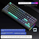 AULA F87 Pro Mechanical Keyboard 2.4g Usb Bluetooth Tri Mode Wireless 87 Key RGB PBT Gasket 5 Layer Silencing Full Key No Impact AULA F87 Pro Mechanical Keyboard 2.4g Usb Bluetooth Tri Mode Wireless 87 Key RGB PBT Gasket 5 Layer Silencing Full Key No Impact