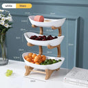 Elegant Wooden Fruit Tray with Partition Stylish Dining Set Elegant Wooden Fruit Tray with Partition Stylish Dining Set