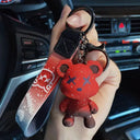 Crystal Bow Tie Bear Keychain Charm Pendant Cute Accessory Crystal Bow Tie Bear Keychain Charm Pendant Cute Accessory