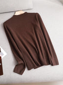 Elegant Mock Neck Pullover Sweater for Timeless Style Elegant Mock Neck Pullover Sweater for Timeless Style
